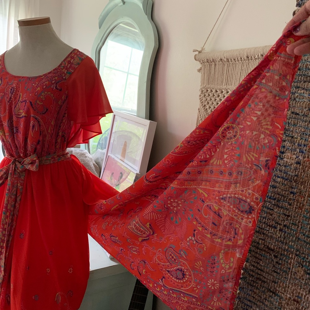 Anthropologie Maeve Paisley Maxi dress